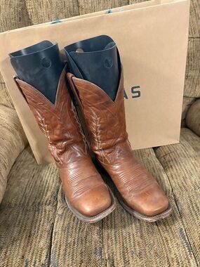 Men's Tecovas Brown Leather Western Cowboy Boots